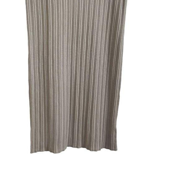MM Lafleur Beige Short Sleeve Pullover Dress Textured Knitted 100 Cotton Size M - Picture 8 of 11